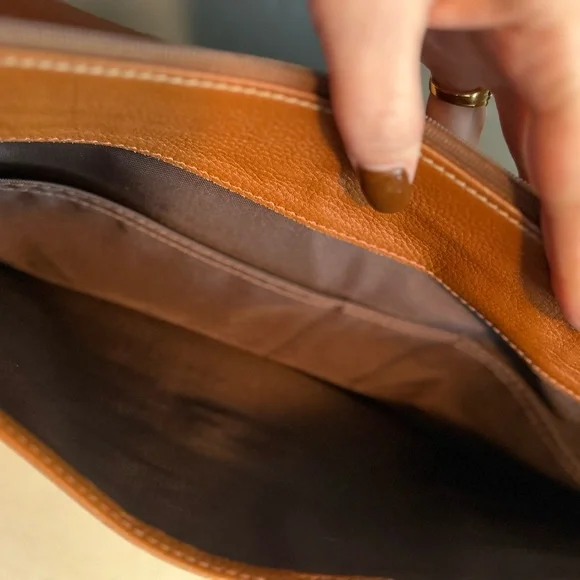 Vintage Longchamp Le Foulenne Tan Leather Attache Briefcase - Picture 10 of 15